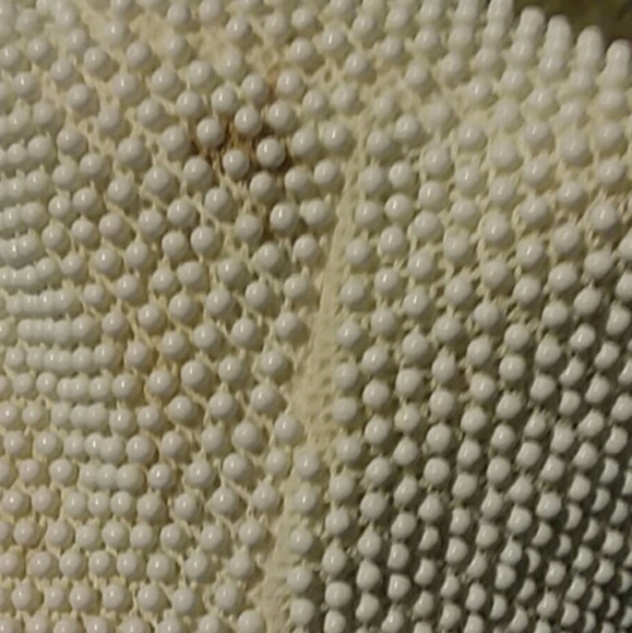 Vintage Beaded Handbag 1960's Cream and Gold Beaded Top Handle Bag Rever… - Picture 9 of 10